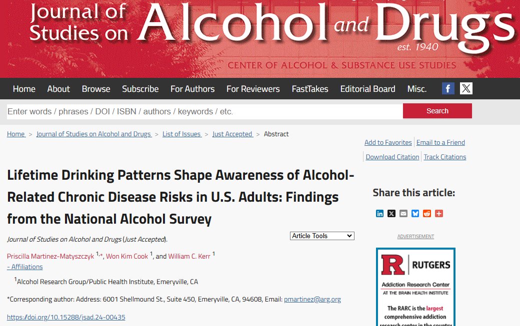 Journal of Studies on Alcohol and Drugs tweet media