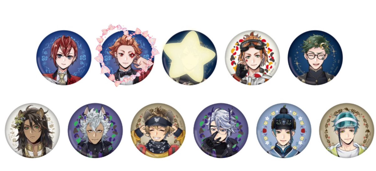 ツイステ展 缶バッジ イベント衣装 vol.1 ♡譲♡ リドル ケイト トレイ