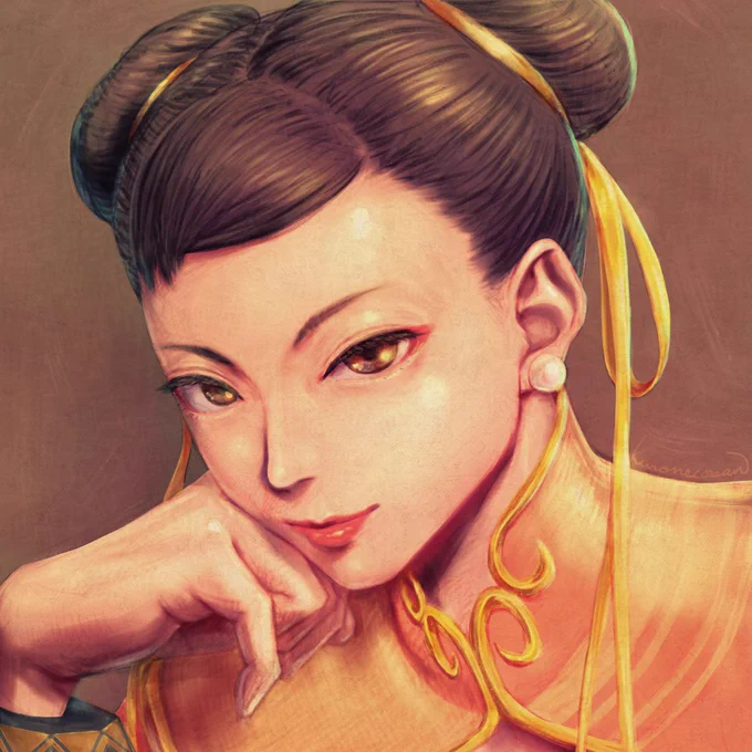 ファンアート STREET FIGHTER 6 春麗 / Chun-Li スト2のキャラセレオマージュなのでカラー03(オレンジ)チョイス