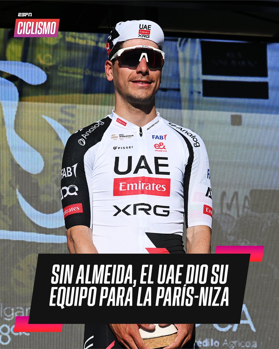 ESPNCiclismo's tweet image. Baja sensible: Joao Almeida no correrá la París-Niza. ❌🇵🇹

📷 @TeamEmiratesUAE