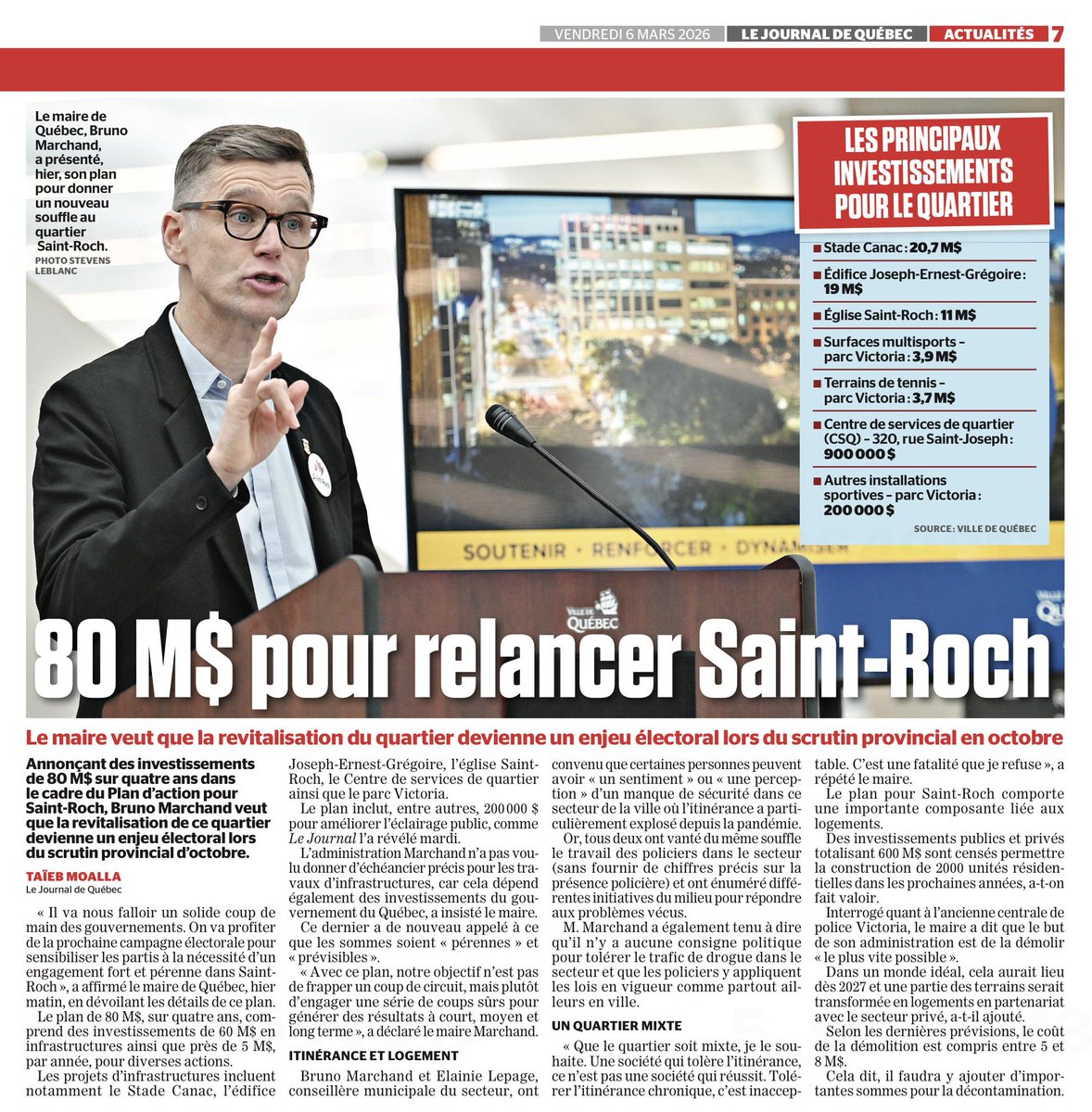 MrVidange's tweet photo. Monsieur l’égout Média « Pas de casse » 6 mars 2026

🏴‍☠️ Dans mon « Pas de casse » d’aujourd’hui

Je plonge ce matin au sujet de ces faux-culs de maire, ces destructeurs, des Quêteux Solidaires en rut, et les traces de leurs passages.

J’ai souvenirs de la démolition du toit que constituait le fameux Mail St-Roch.  Je n’avais pas réellement conscience de l’enjeu que cela comportait, mais j’ai souvenirs que ce quartier était devenu un trou à rats.

Le maire Labeaume avait donné un coup de barre, quêté des sommes pour revitaliser les lieux.  La doppe et la prostitution avaient déménagé plus au nord vers certains secteurs de Limoilou, certains acteurs comme la fellationeuse Ange-Aimée trente-sous ont pris leurs retraite, laissant la place à des grands détaillants qui sont venus y aménager le secteur avec de belles façades.

Autour de 2013-2014, je me souviens de m’être posé la question « pourquoi j’ignorais ce quartier? », me donnant l’illusion d’y retrouver un petit Manhattan à Québec, j’aimais bien m’y retrouver, y faire de la photo.😇

Vient ensuite l’arrivée au pouvoir de Waxpen Marchand, s’en suit du départ de Starbuck et de d’autres belles bannières, le « retour de la crasse du nord »:  en moins de deux ans ce quartier est redevenu ce qu’il était, une plaie urbaine, mais avec des problèmes majeurs post-2020.

Quand je vois ce clown nous arriver ce matin, et quêter à nouveau des sommes, j’ai une frustration immédiate:  tu l’as démoli, too late, too much!🖕

J’ai demandé à l’intelligence artificielle de me rapeller combien de fonds publics furent investis sous l’ère Labeaume, non pas pour comparer leurs habiletés à quêter, mais plutôt prendre connaissance des pertes engendrées par la vision de ce marchand de sable.🤬

Maintenant Québec, si tu crois que St-Roch puisse redevenir ce qu’il fut, j’aime mieux te prévenir que c’est trop tard, tu as coté, tu l’as voulu, endure.  La suite de la destruction de poursuit maintenant, pour aménager un circuit de train qui ne se réalisera pas: repose en paix Québec.🙏

Si tu aimes ce que tu lis, que je rejoins ton point de vue, ne fais pas juste « liker », tu peux partager aussi: c’est ma seule rétribution!🤘

 #FUYEZ 
#PASDECASSE