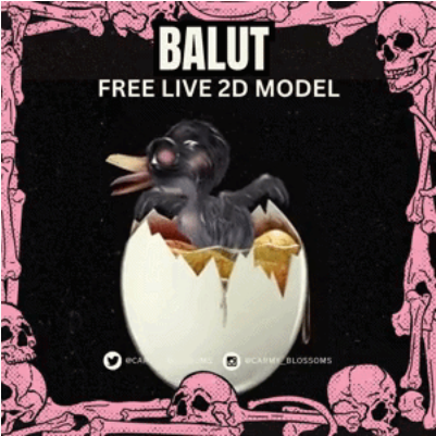 I've seen many animal vtubers... cats... puppies... deer... even the odd dolphin in there...

but nothing would prepare me... for a BALUT VTUBUER MODEL!!! WHAT THE FUCK LMAOOOOOOOOOOOOO

it's actually really good :0
🎨: @/carmy_blossoms