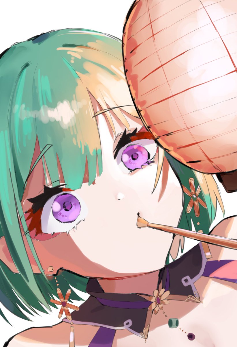 提灯に興味深々
#八雲べに　#べにっき