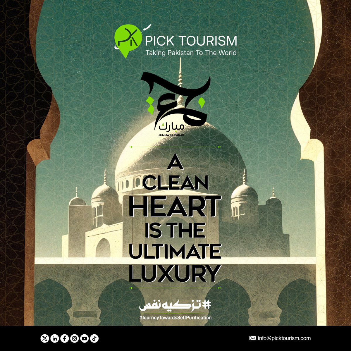 pick_tourism's tweet photo. Blessed Friday in the Spirit of Ramadan 🌙
!
Connect With Us
📍 Visit Us: 73-Karim Block, Iqbal Town, Lahore

📞 Call/WhatsApp: 0335-7777369

🌐 Explore Packages: https://t.co/igCmwLguG0

#RamadanBlessings #JummahVibes #PickTourism #LahoreTravel #TravelWithEase https://t.co/eL04iEevO3