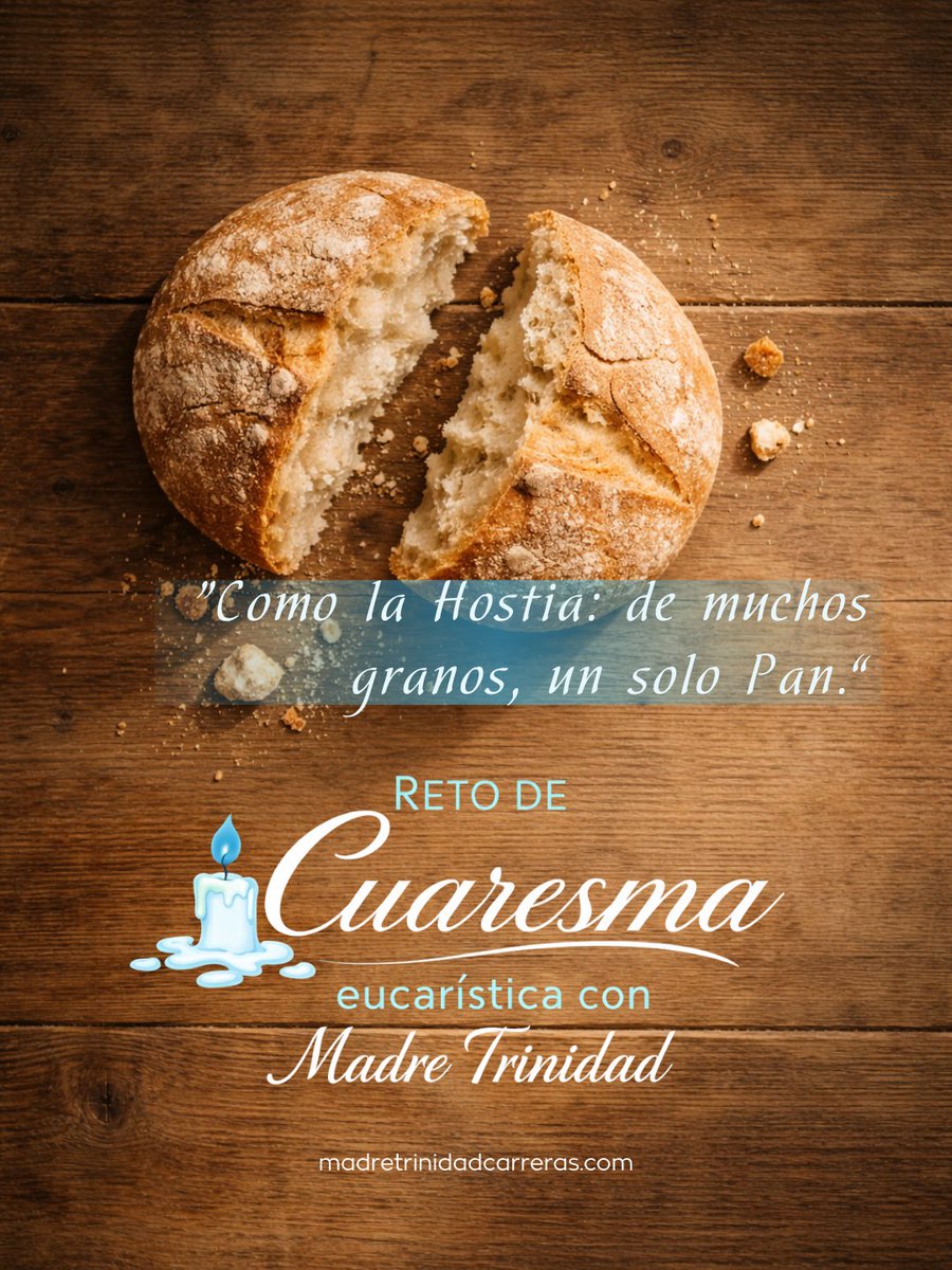𝑽𝒊𝒆𝒓𝒏𝒆𝒔 6 𝒅𝒆 𝒎𝒂𝒓𝒛𝒐 2026 ·𝑹𝒆𝒕𝒐 𝒅𝒆 𝑪𝒖𝒂𝒓𝒆𝒔𝒎𝒂 𝑬𝒖𝒄𝒂𝒓𝒊𝒔𝒕𝒊𝒄𝒂 𝒄𝒐𝒏 𝑴𝒂𝒅𝒓𝒆 𝑻𝒓𝒊𝒏𝒊𝒅𝒂𝒅.🕯️
Hoy nos enseña la Cuaresma en clave de comunión. Reto: pide perdón primero y cuida la unidad con un gesto humilde.