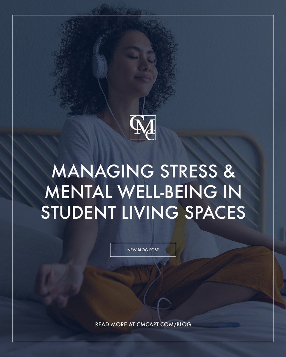 🧠 Feeling overwhelmed this semester?

Balancing classes and deadlines in one space can take a toll. Our latest blog shares simple ways to turn your student apartment into a space that supports your mental health.

Read more by clicking the link below.

cmcapt.com/managing-stres…