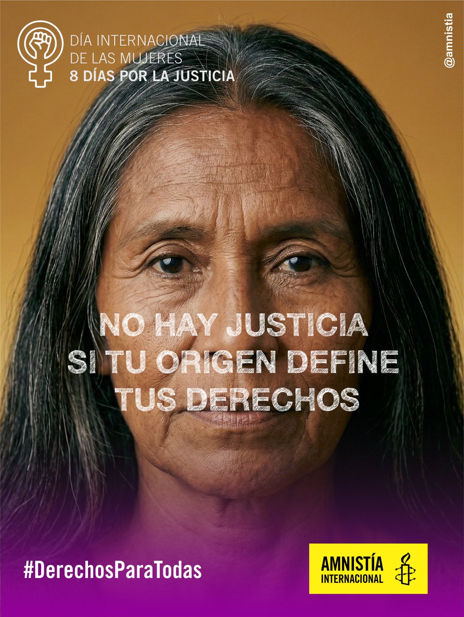 amnistia's tweet photo. La justicia no es real si se discrimina por nacionalidad

Las mujeres migrantes suelen quedar fuera de los sistemas de protección por miedo o falta de garantías. Exigimos acceso a la denuncia y seguridad sin importar el estatus migratorio

#DerechosParaTodas #IWD2026 https://t.co/MhsyB33g54