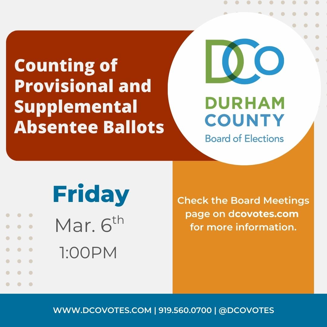 Durham County Board of Elections tweet media
