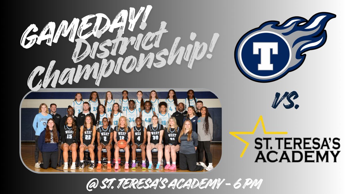 LSWGirlsBB's tweet photo. DISTRICT CHAMPIONSHIP GAMEDAY! We get to compete for a district title tonight at St. Teresa's! It's a 6 PM start time! Let's go! #TTW
-Stream: https://t.co/6gEquEQ6m0
-Tickets: https://t.co/83BHk4JO96 https://t.co/VO3KZ34K9J