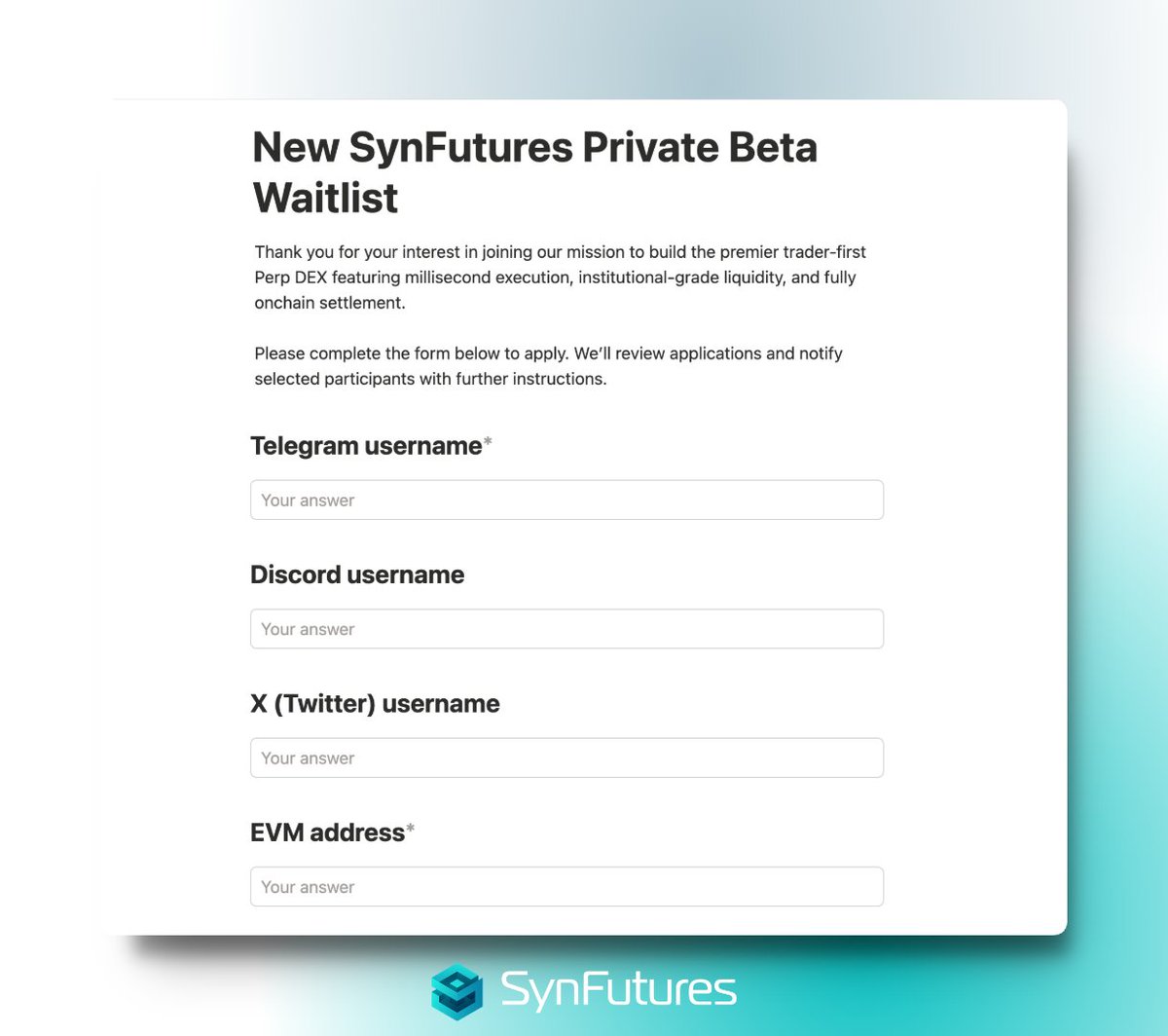 SynFutures tweet media