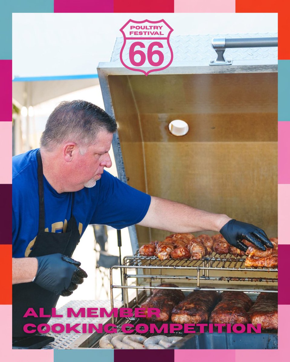 ThePoultryFed's tweet photo. DING DING — Order Up! 🍽️

The 30th Annual All-Member Cooking Competition rolls into the 66th Annual Poultry Festival on June 13, 2026! Open to poultry &amp; allied members.

NEW: Egg category added! 🥚

Bring your best &amp; join the fun.

Learn more: https://t.co/9H7ViFTxuf https://t.co/s4NEAfABY0