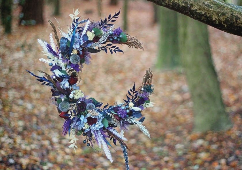 Faeriemagazine's tweet image. Say hello to the moon 🌙 Learn how to craft a whimsical crescent grapevine wreath using dried flowers, botanicals, and a touch of lunar magic. #DIYDecor #MoonMagic #EnchantedLiving 
enchantedlivingmagazine.com/crescent-moon-…