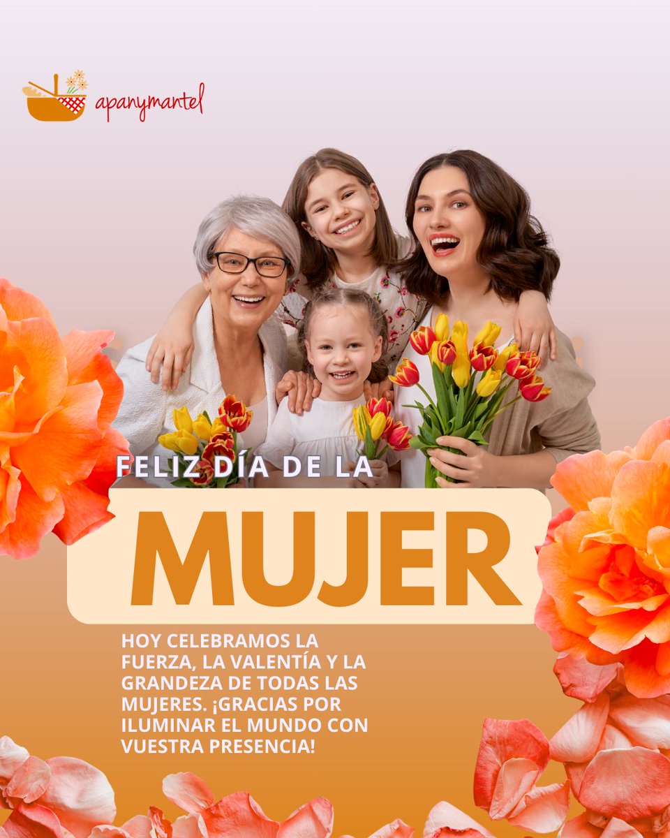 Apanymantel's tweet photo. Feliz día de la mujer les desea Apanymantel 💐

#diadelamujer #Mujeres #8DeMarzo https://t.co/8NP4YBVjIm