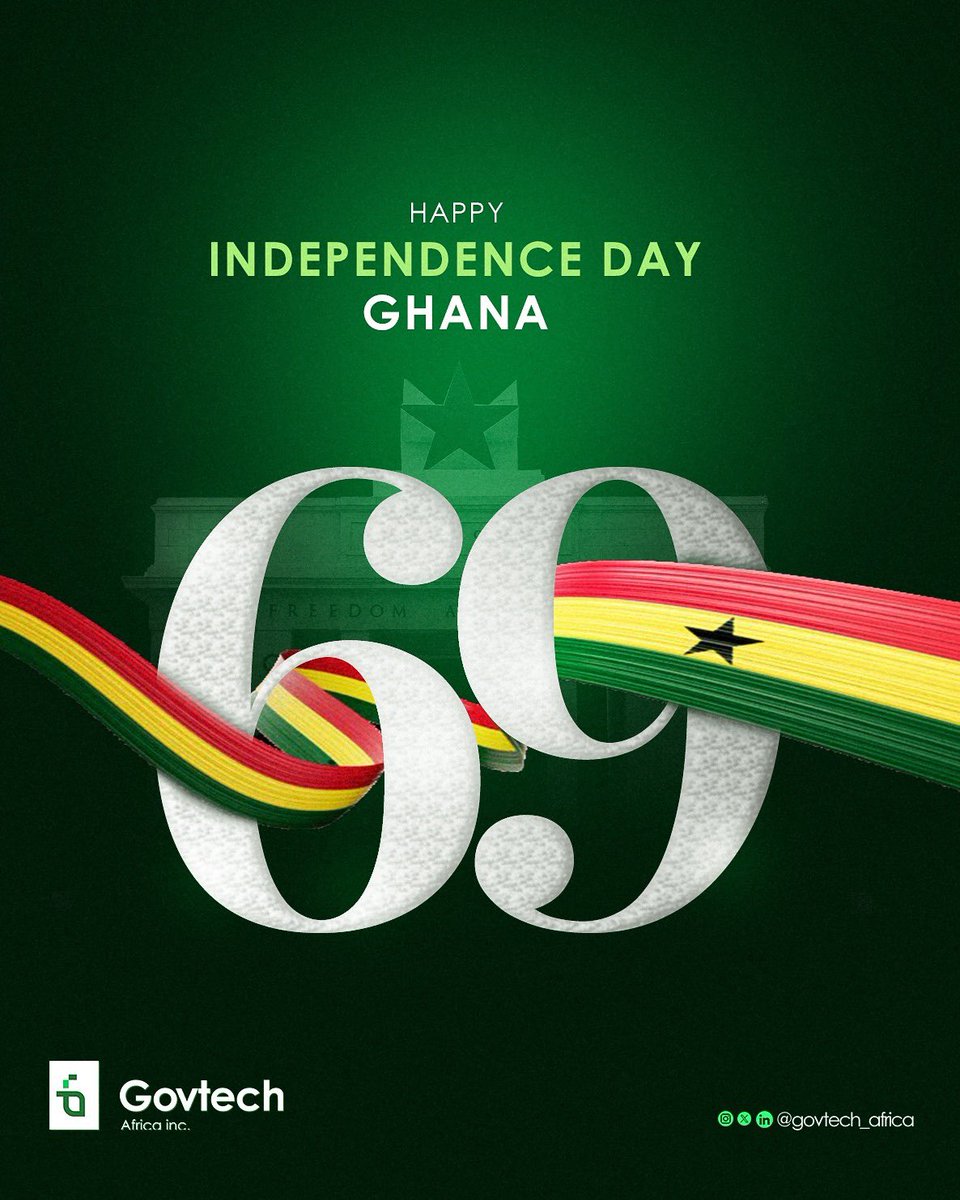 govtech_africa's tweet photo. Happy Independence Day to the Republic of Ghana! 🇬🇭 

As the country celebrates 69 years of sovereignty, we recognize Ghana’s crucial role as a hub for innovation and digital acceleration in Africa. 

Here’s to a prosperous future from all of us at Govtech Africa!

#GhanaIndependence #Digitaltransformation #69YearsOfFreedom #GovtechAfrica