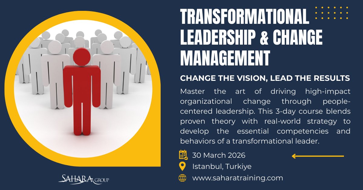 SaharaTraining's tweet photo. Lead the Shift. Drive Results. 🚀

In a world of constant flux, "managing" isn't enough—you need to transform.
Contact us now:
+90 553 671 44 55

#Leadership #ChangeManagement #ProfessionalDevelopment #Leaders #SaharaGroup #Istanbul #Turkiye #Turkey https://t.co/cHA4XQeFXZ