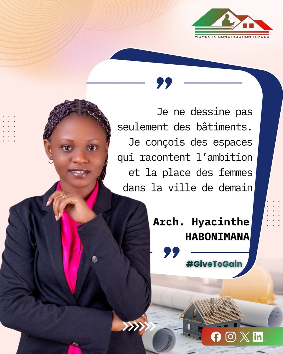 WCT_Bdi's tweet photo. L’architecture, ce n’est pas que des bâtiments. C’est créer des espaces de vie et d’avenir.
Arch. Hyacinthe Habonimana prouve que les femmes façonnent des villes inclusives et durables.
#WomenInArchitecture #FemmesQuiConstruisent #GiveToGain #Abatwip #AbaX #WomenInConstruction https://t.co/Uaex5uByNp