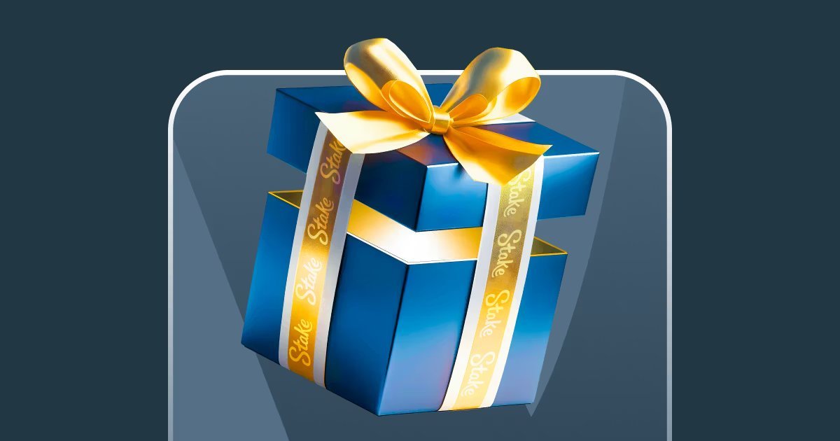 Reply your <a href="/Stake/">Stake.com</a> username to open the present 😉