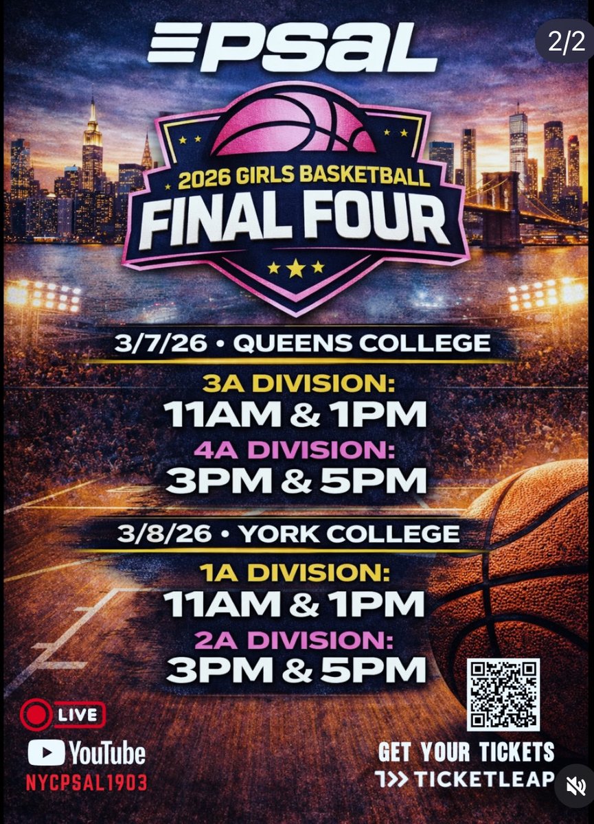 AmiraB626's tweet photo. Final 4 Saturday at 5! 💪🏾
@nycpsal @southshorewbb
#marchmadness #2026 #lastdance #lastlap #basketball #senior
#AB5 https://t.co/Lxoce921sx
