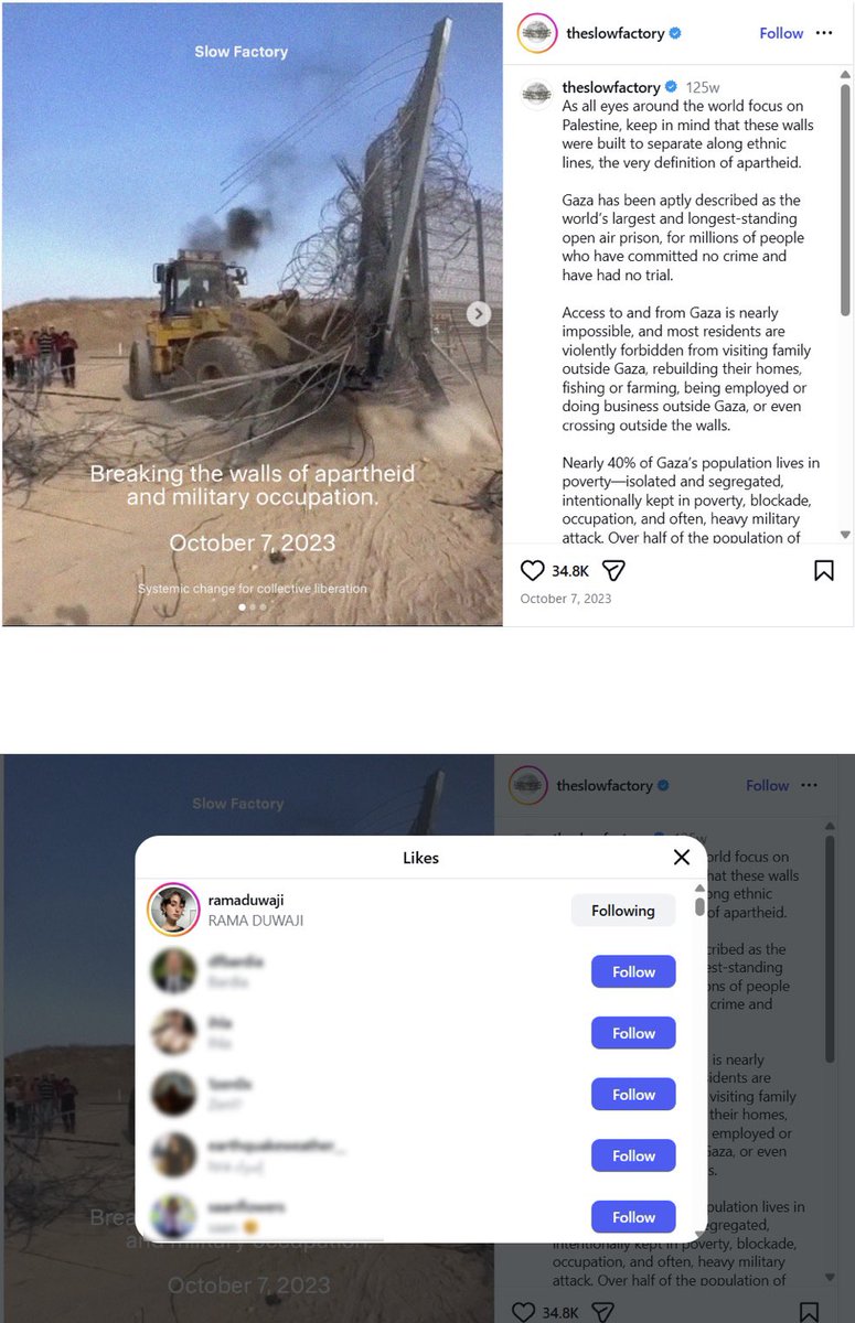 Here she is. Supporting the narrative that indiscriminate rape &amp; slaughter of innocent women and children is “breaking the walls of apartheid and military occupation.”