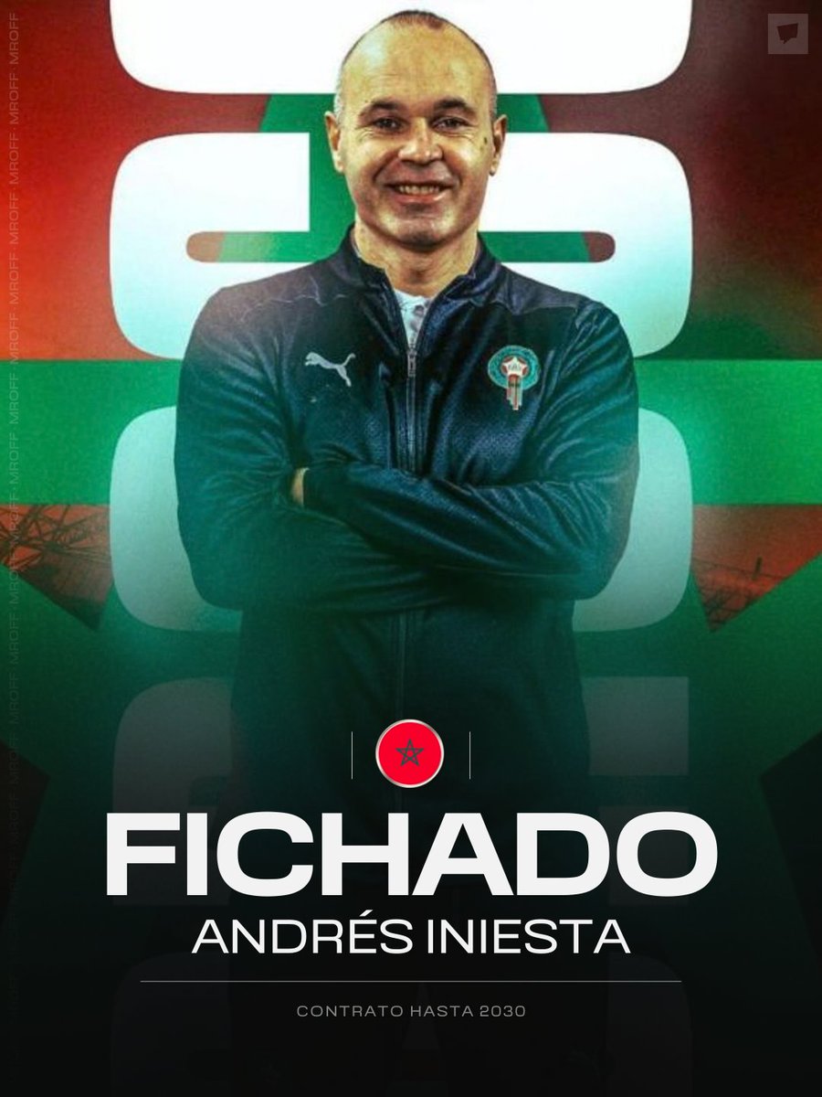 MrOFFSIDER's tweet photo. Andrés Iniesta fue nombrado nuevo director deportivo de la Selección de fútbol de Marruecos, como parte del proyecto rumbo a 2030. https://t.co/XWhCqlkEpG