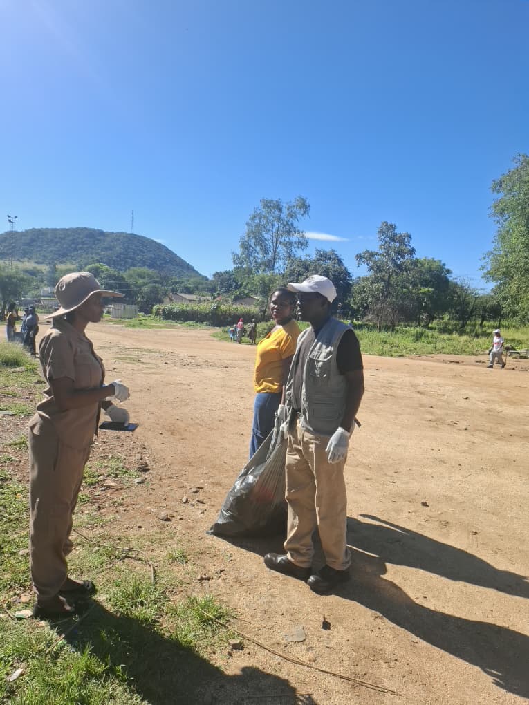 GwandaRural's tweet photo. 'Every sweep, every bin, every action counts' March 2026- Presidential Clean Up campaign in Ward 5- Vubachikwe Mine. https://t.co/BdBzyp2jcG