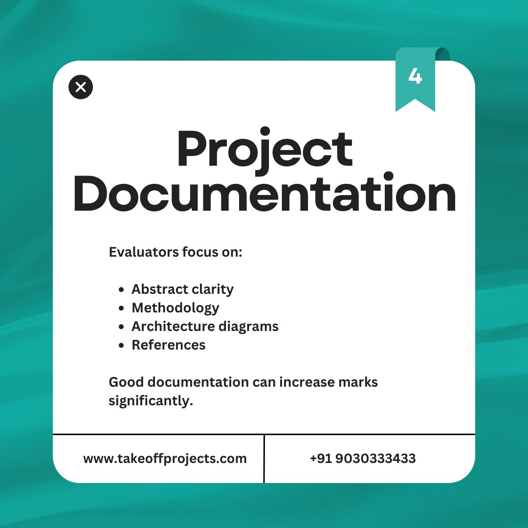 takeoffedugroup's tweet photo. Universities evaluate more than just your project idea.
They check:
• Problem statement
• Innovation
• Implementation
• Documentation
• Presentation
Save this before your final year project evaluation. 📌

#FinalYearProject #EngineeringStudents #ProjectTips #TakeoffEduGroup https://t.co/a5BKzrZ9Gu