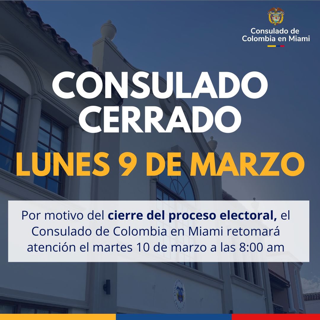 Consulado de Colombia en Miami tweet media