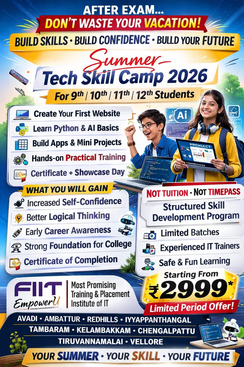 FIIT Formacion Pvt Ltd Tiruvannamalai tweet media