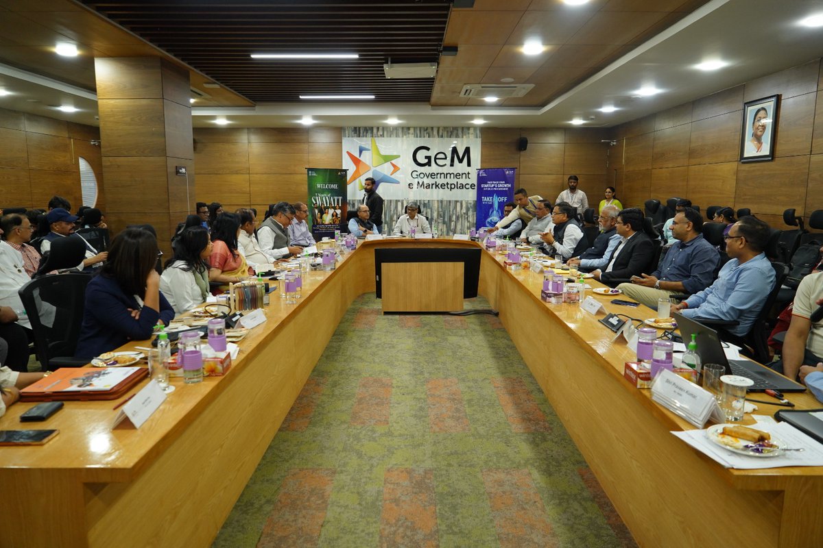 GeM_India's tweet photo. At the #7YearsofSWAYATTonGeM celebration held at Jeevan Tara Building, New Delhi, #TeamGeM reaffirmed its commitment to enhancing the participation of Startups, Women, and Youth in the public procurement ecosystem. The event brought together policymakers, startup founders, women entrepreneurs, and ecosystem partners to reflect on SWAYATT’s impact over the past seven years and chart its future roadmap.
Speaking on the occasion, Shri Mihir Kumar, CEO, GeM, highlighted that Startups, Women and Youth Advantage Through e-Transactions (SWAYATT) embodies GeM’s vision of making public procurement more inclusive by enabling startups, women entrepreneurs and youth to access government markets directly.
The programme commenced with insights on SWAYATT by Shri Ajit B. Chavan, ACEO & Chief Seller Officer, GeM, followed by addresses from distinguished guests, including Shri K. V. Rajendran, Co-Founder and Director, NEDAR Foundation; Shri Md. Salik Parwaiz, Director, Ministry of MSME; and Shri Md. Alam Ansari, Deputy Director, DPIIT.
Entrepreneurs from across sectors shared their experiences of participating in public procurement through GeM. Smt. Neelima Mishra (Club First Robotics), and Ms. Pinky Maheshwari (Surprise Someone) highlighted how GeM has enabled their enterprises to access government markets and scale their businesses.
As SWAYATT marks seven impactful years of making the invisible become INVINCIBLE in the public procurement ecosystem, GeM remains steadfast to broadening access, fostering transparency and empowering startups, women entrepreneurs and youth to shape India’s growth story through public procurement.
Seven impactful years on, SWAYATT stands as a powerful story of making the invisible, INVINCIBLE in the public procurement ecosystem by providing direct access to market, finance and value-addition.
#GeMIndia #GeMPortal #SwayattOnGeM