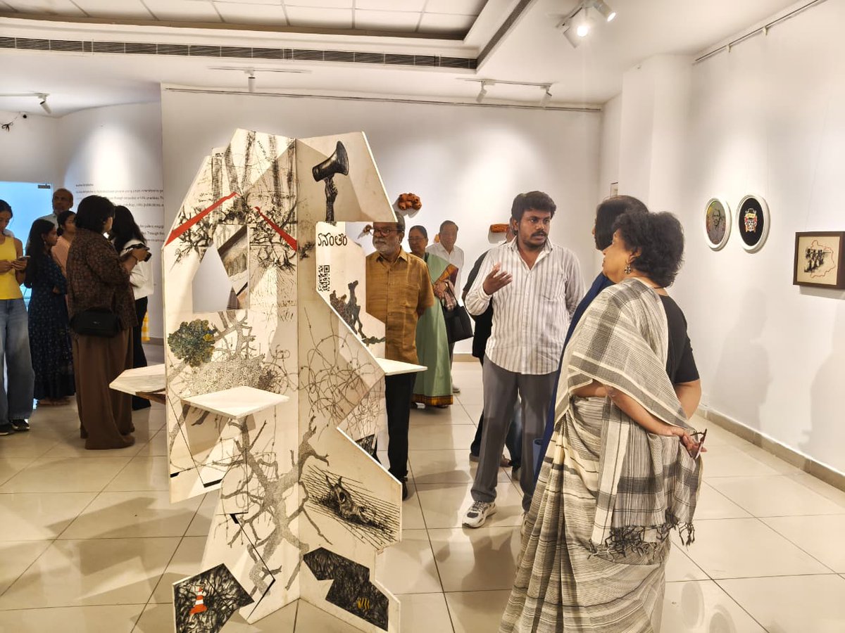 chitramayee's tweet photo. New wave art collective presents "PEDAGOGY AS PRACTICE" Art exhibition by group of artists curated by Dr. Nirmala Biluka from 6th to 8th March 2026. Exhibition inaugurated at 11.00 am on 6th March 2026 by Ms. Neera Agarwal, Prof. B. V. Suresh, prof. Dr. Kirtana Thangavelu. https://t.co/RICFkpSf5j