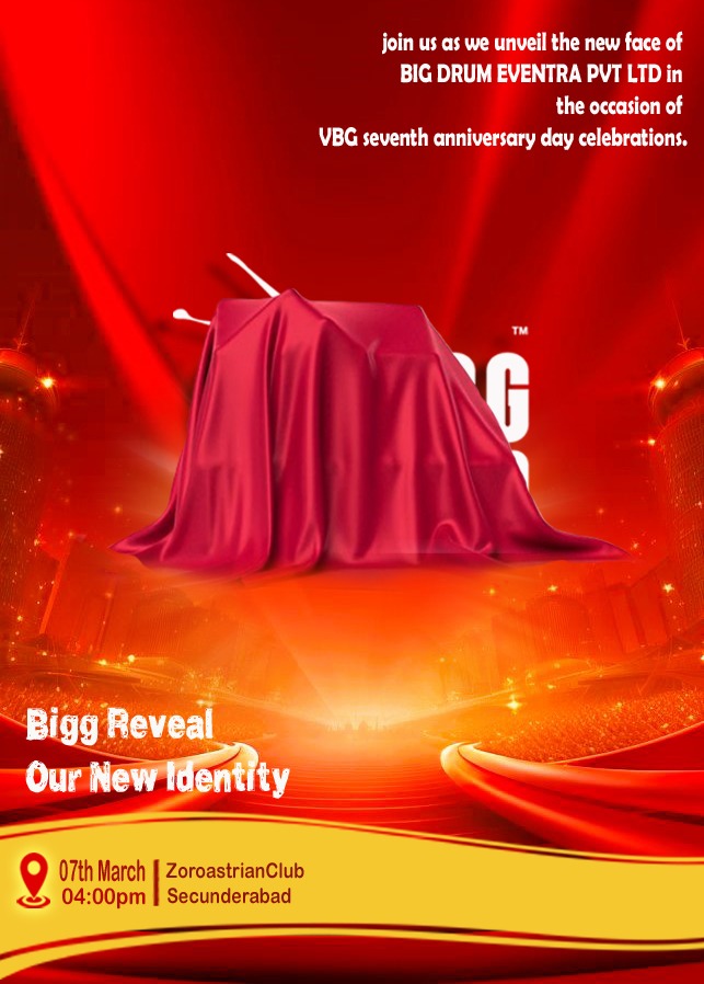 BiggDrum5895's tweet photo. A new chapter begins! ✨
Join us as we proudly unveil the new identity of BIG DRUM EVENTRA PVT LTD on the special occasion of VBG’s 7th Anniversary Celebrations.
#BigReveal #BrandLaunch #LogoReveal #GrandUnveiling #BiggDrumEventra #EventLaunch #NewBeginnings #Biggdrum #BDE https://t.co/xCFf1RRhom