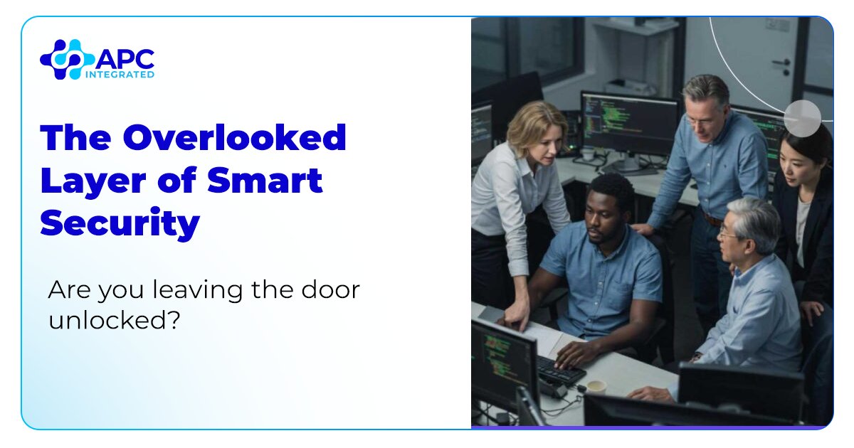 APC_Integrated's tweet photo. As an IT leader or business owner, consider whether your systems are evaluating context before granting access, or just checking passwords and MFA codes?
Not sure?  Connect with APC now to be certain doorways to your business are fully secured. https://t.co/DzJpEFVttg