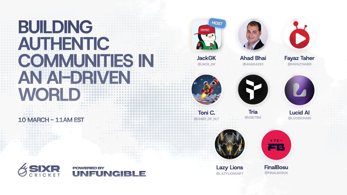 Join us on our weekly spaces this Tuesday!  

Topic: Building Authentic Communities in an AI-Driven World

📅 March 10 - 11 AM EST

Set your reminders below!