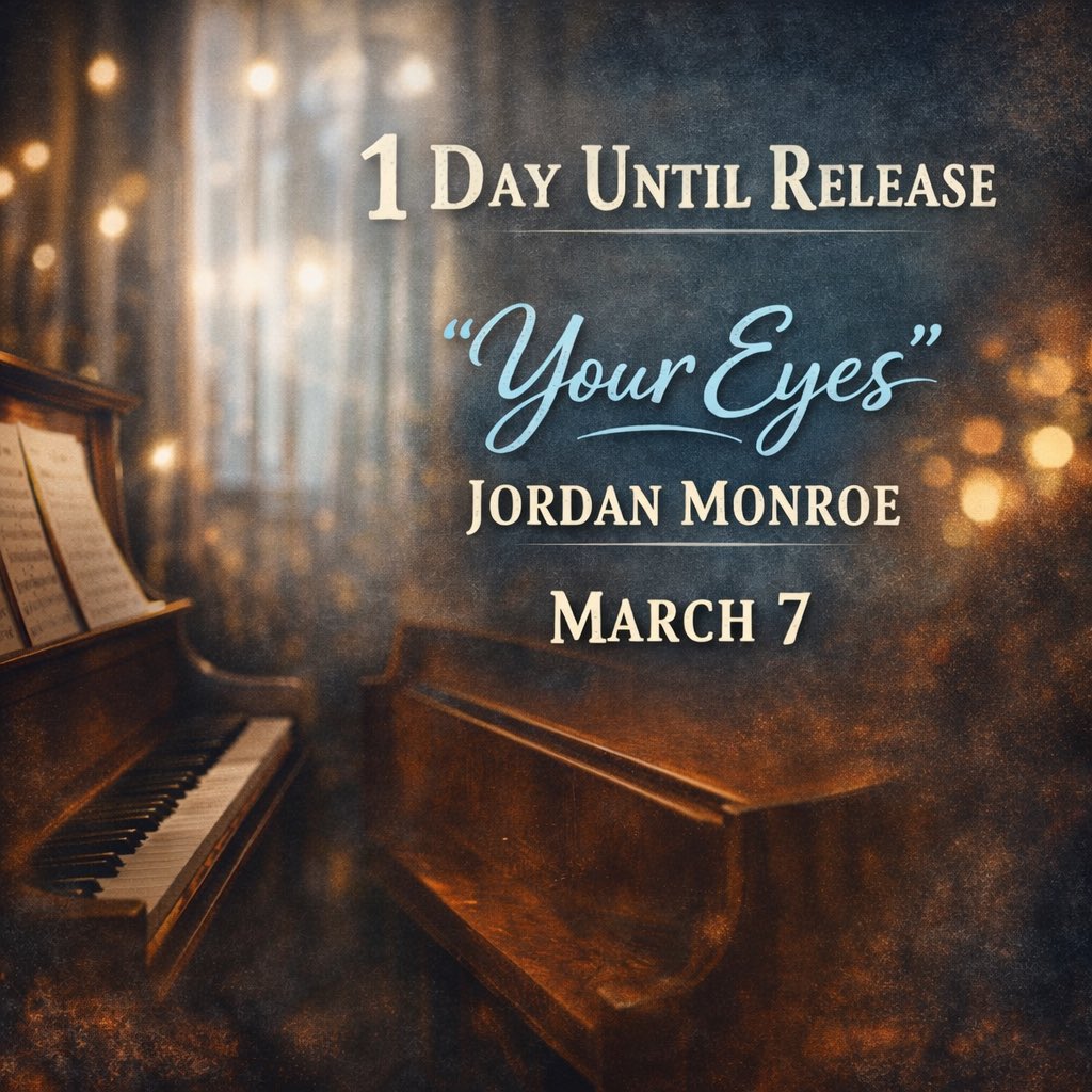 JordanCMonroe's tweet photo. 1 more day.

My debut single “Your Eyes” releases tomorrow.

Inspired by my nephew Archie and the light he brings to the world.

Pre-save here:
https://t.co/CBW8Cz4ZUD

#JordanMonroe #NewMusic #YourEyes https://t.co/oaa8Z0qidP
