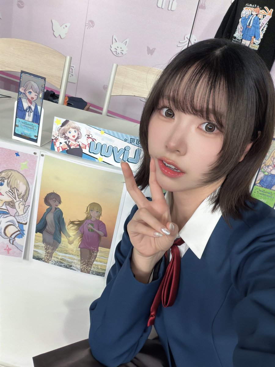 Liyu0109's tweet photo. #リエラ生放送 
ありがとうございました♪

話しきれない🥹🥹また話したい～

そして新情報もりたくさんで今からわくわくなんだよ🩵🍨
可可ちゃーーーーん🩵🩵🩵
#Liella #lovelive https://t.co/rvO98shyZN