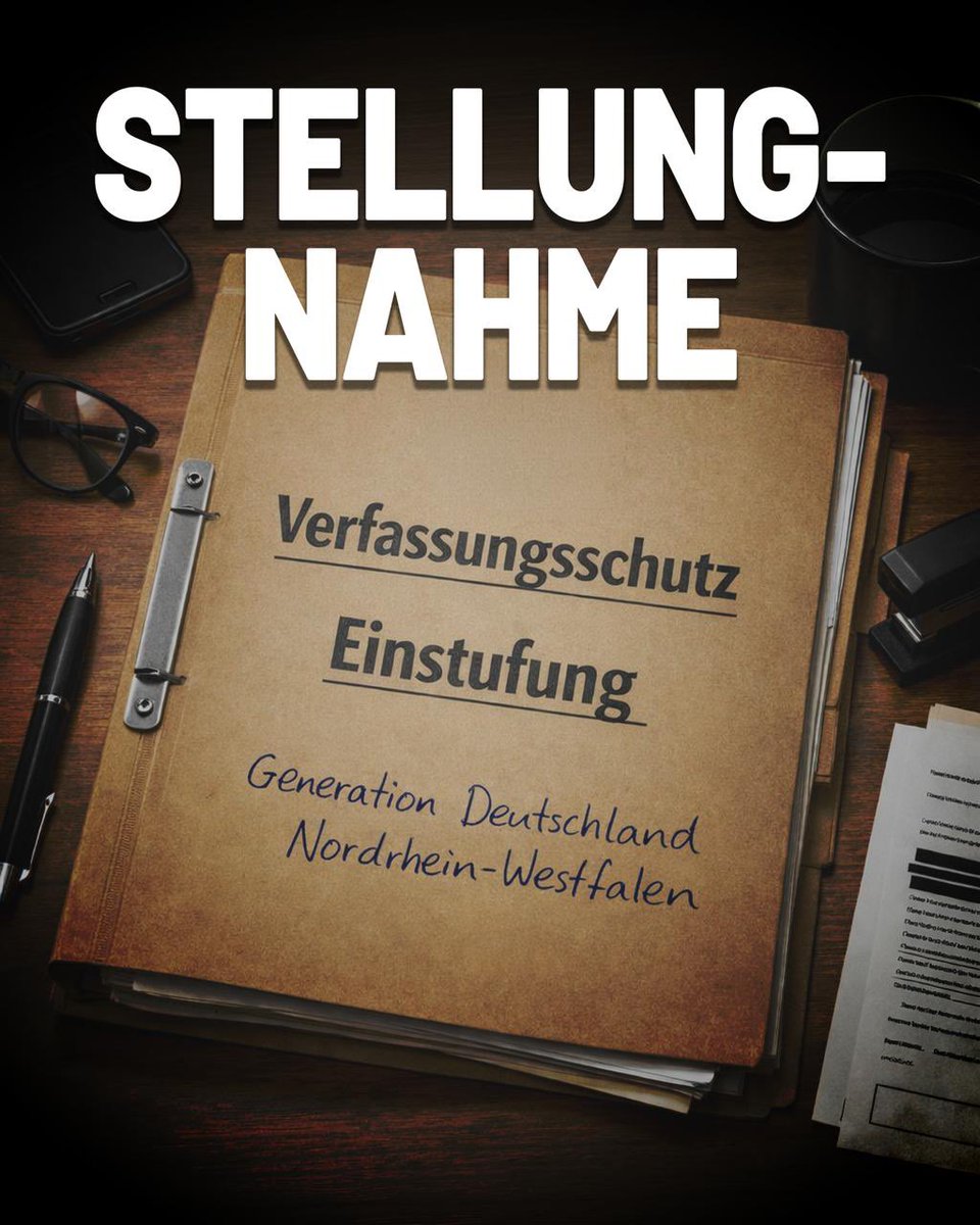 gdfuernrw's tweet photo. 🚨 Einstufung der GD-NRW als „rechtsextremer Verdachtsfall“

Heute Morgen erreichte uns die Nachricht, dass der Verfassungsschutz unseren Landesverband als „rechtsextremer Verdachtsfall“ eingestuft hat. Dazu ein paar Gedanken:

🔹Es kam genauso, wie wir es vor einem Jahr prophezeit hatten. Die Auflösung der JA war  sinnlos und hat uns nur ein Jahr Jugendarbeit gekostet. Niemand konnte ernsthaft glauben, dass der Verfassungsschutz nun bei der GD andere, objektivere Maßstäbe anlegt als bei der JA. Er ist und bleibt ein Machtinstrument unserer Gegner, der unsere politische Arbeit diskreditieren und sabotieren will. Das Endergebnis ist daher stets gleich - der VS will gar keine Jugendorganisation, ob sie nun GD oder JA heißt.

🔹Der heutige Zeitpunkt der Einstufung am 06.03. - wohlgemerkt einen Tag vor dem richtungsweisenden Landesparteitag - wirkt höchst anrüchig und nicht zufällig gewählt. Der Staat will offensichtlich Einfluss auf den morgigen Parteitag zugunsten einer bestimmten Seite nehmen, die die eigene Jugendorganisation stets als Nestbeschmutzer und „Mühlstein um den Hals der Partei„ betrachtet. Diese Sicht soll nun durch die Einstufung bestätigt werden und einen Spaltkeil in die Partei tragen.

🔹Allerdings kommt die Einstufung für uns weder überraschend noch schockierend. Wir machen weiter wie bisher und lassen uns nicht von unserem richtigen Kurs abbringen. 

🔹An alle Mitglieder aus GD und Partei appellieren wir: springt nicht über das nächste Stöckchen, welches der VS uns hinhält. Betätigt euch nicht als Feindzeugen gegen die eigene Jugendorganisation. 
Bleibt stabil!

Eure 
Generation Deutschland NRW