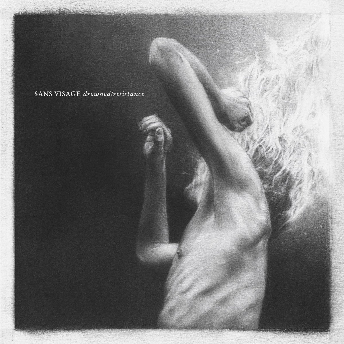 sansvisage_band's tweet photo. "drowned / resistance" LP版が
UK/EU拠点のDog Knights Productionsより5月リリース決定。

Anandhika Primawanによる新アートワークを使用。
LP限定ボーナストラック収録、B面はオリジナルアートのシルクスクリーン仕様。

盤カラーや予約開始日などの詳細は後日発表。続報をお待ちください。 https://t.co/WD8uzjU62i