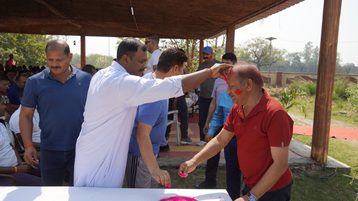 DIG GC AMETHI , OFFICERS AND JAWAN CELEBRATION OF HOLI IN GC CRPF AMETHI