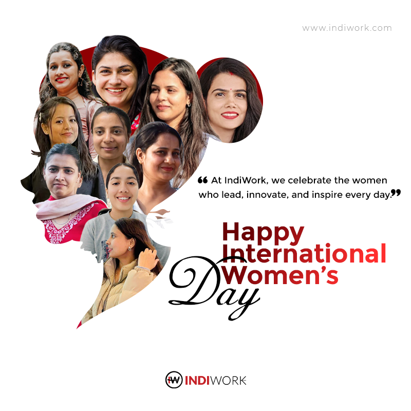 IndiWorkoffical's tweet photo. Happy International Women’s Day! 

#InternationalWomensDay #IWD2026 #WomenPower #EmpowerHer #WomenInLeadership #EqualityMatters #RiseTogether https://t.co/pEAKjxcIUO