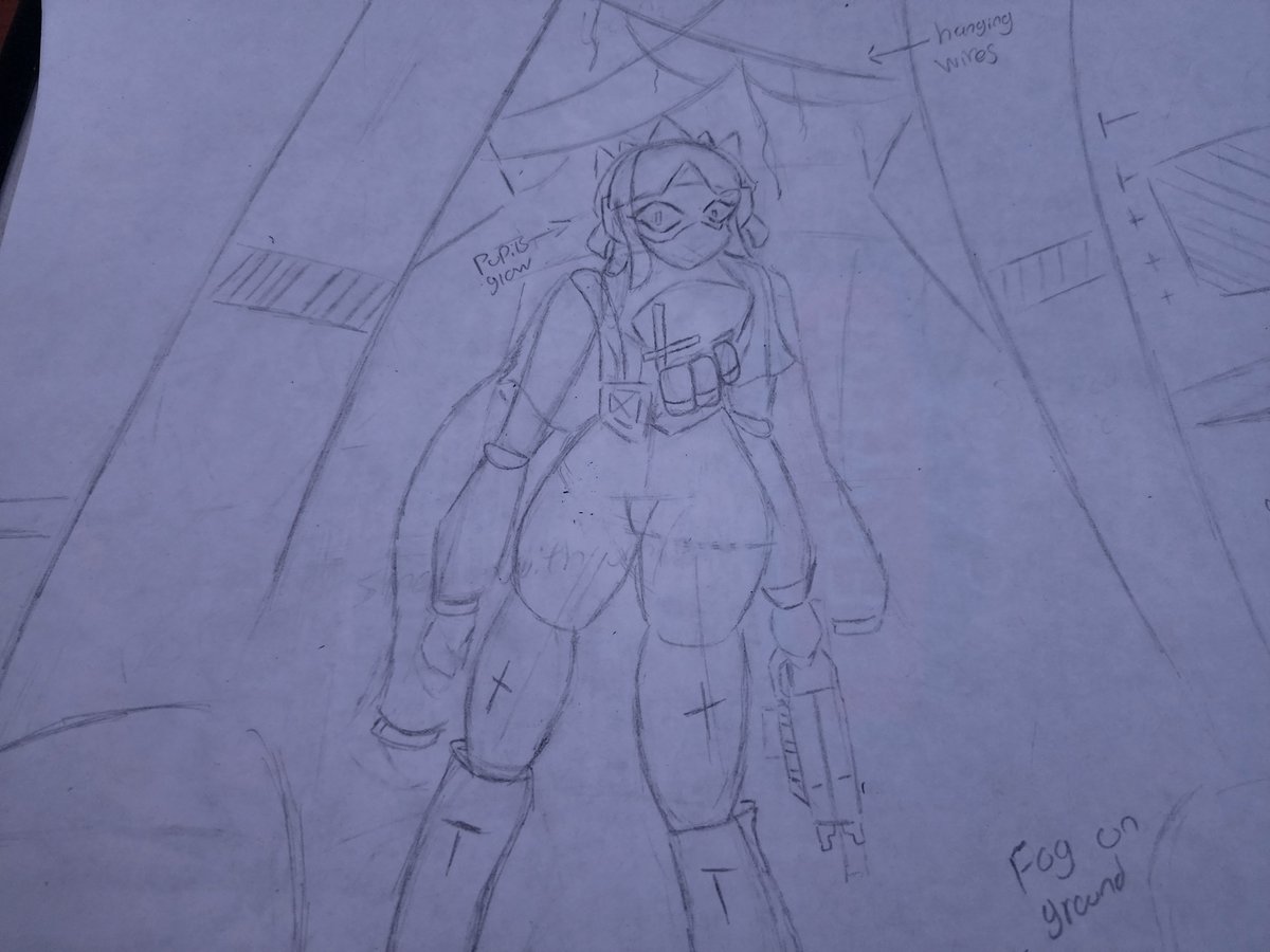 Rough sketch for the vandal/glitch remake