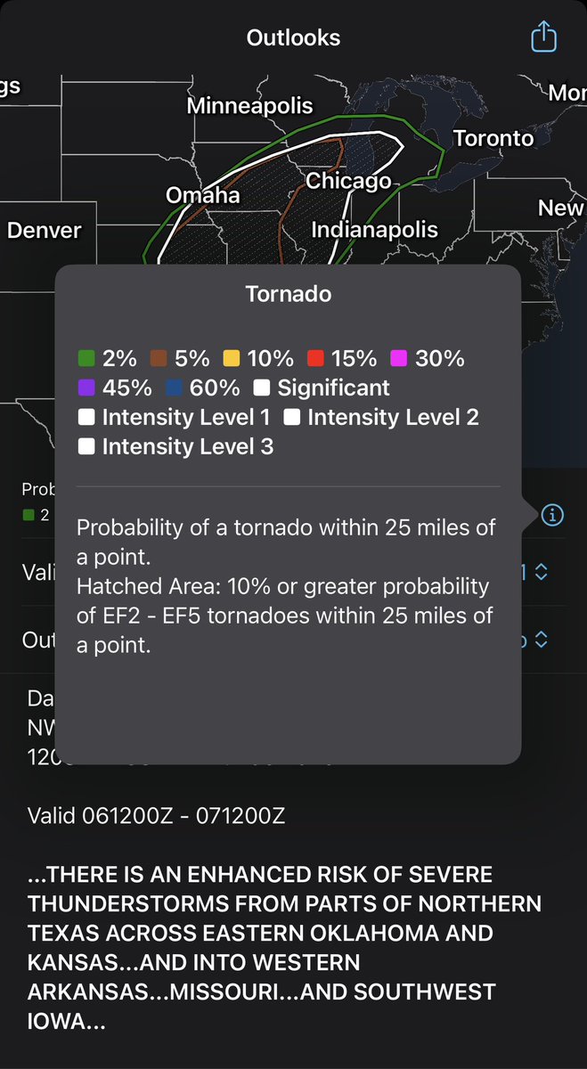 Reviewing the verbiage the SPC uses in its forecast discussing the hazard probability.
