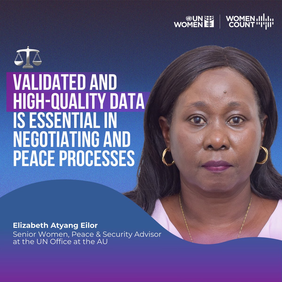 Elizabeth Eilor from the <a href="/UNOAU_/">UN Office to the African Union - UNOAU</a> reminds us that using high-quality, validated data is an important strategy when negotiating with Member States. Data and evidence foster trust and secure commitment. #IWD2026 #GenderData #WomenCount