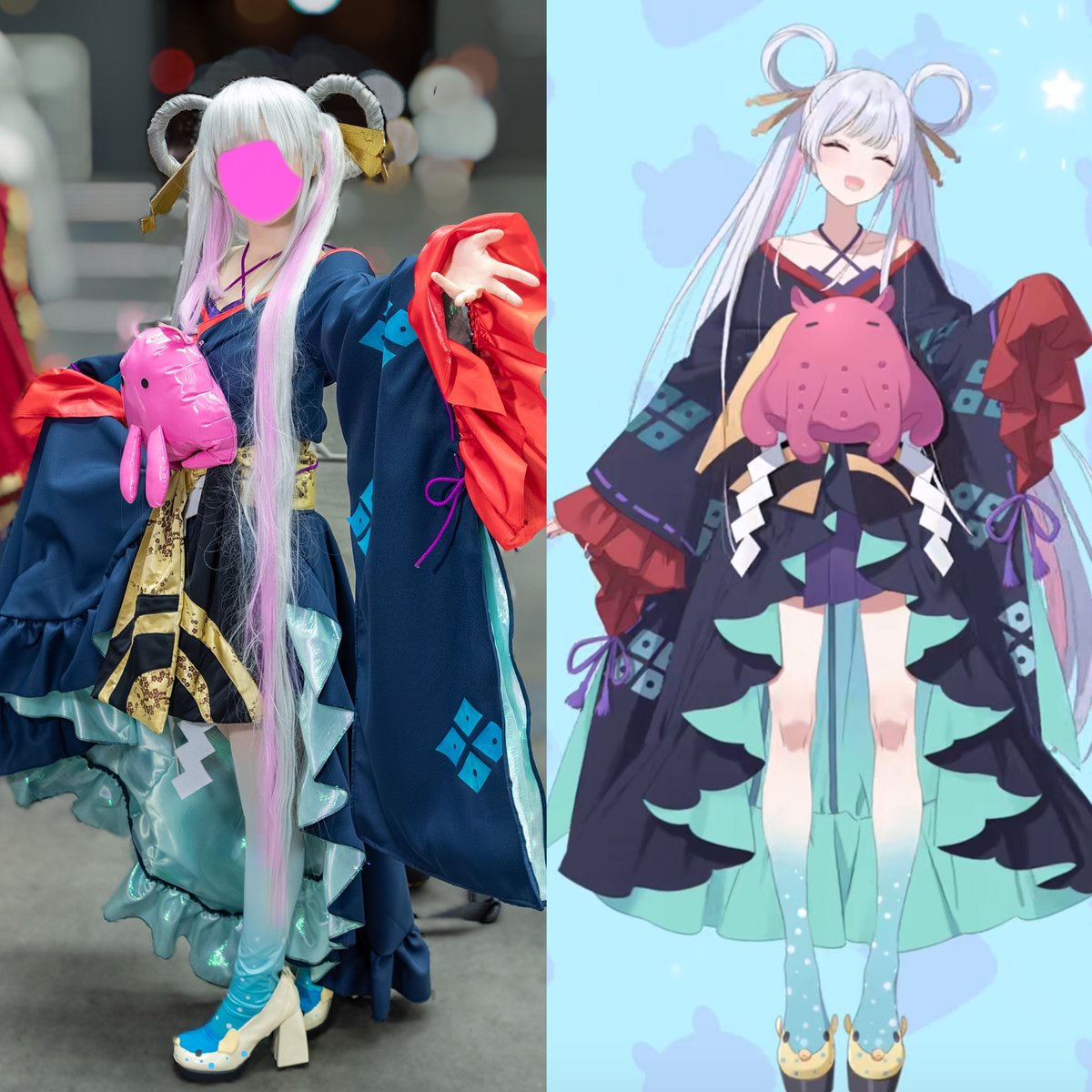 ヤチヨのお洋服もウィッグも頑張って作りました！✨ シルエットも質感
