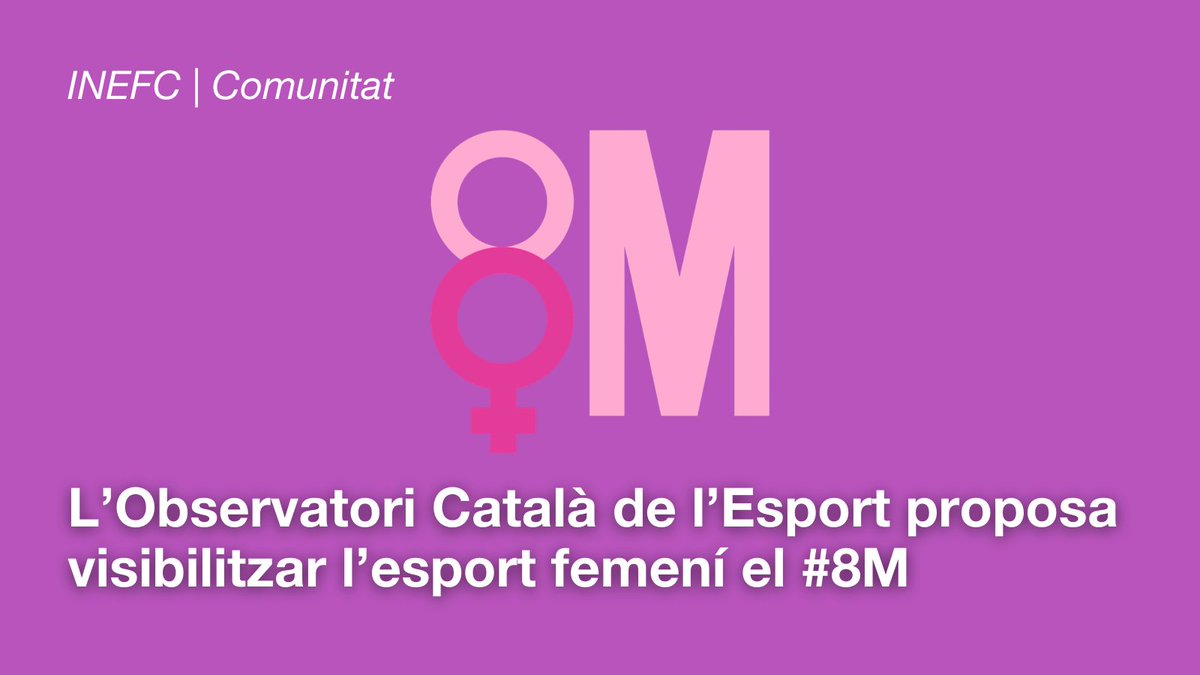 inefcat's tweet photo. 💜 OBSERVATORI | El llegat feminista es construeix, també, a través de l'esport
 
🙅‍♀️ Reconeixem el llegat de la lluita col·lectiva i refermem el nostre compromís: més visibilitat, més lideratge i més drets conquerits.

 #ObservatoriINEF #8M #EsportFemení #Catalunya #8M2026 https://t.co/5r9Sd7YA87