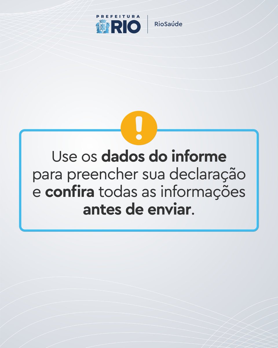 📢 Se você é colaborador da RioSaúde, este post é para você.

⚠️ Desde 27/2, o Informe de Rendimentos 2025 já está disponível. 
Nos cards, mostramos o caminho para acessar o documento de forma rápida e simples.