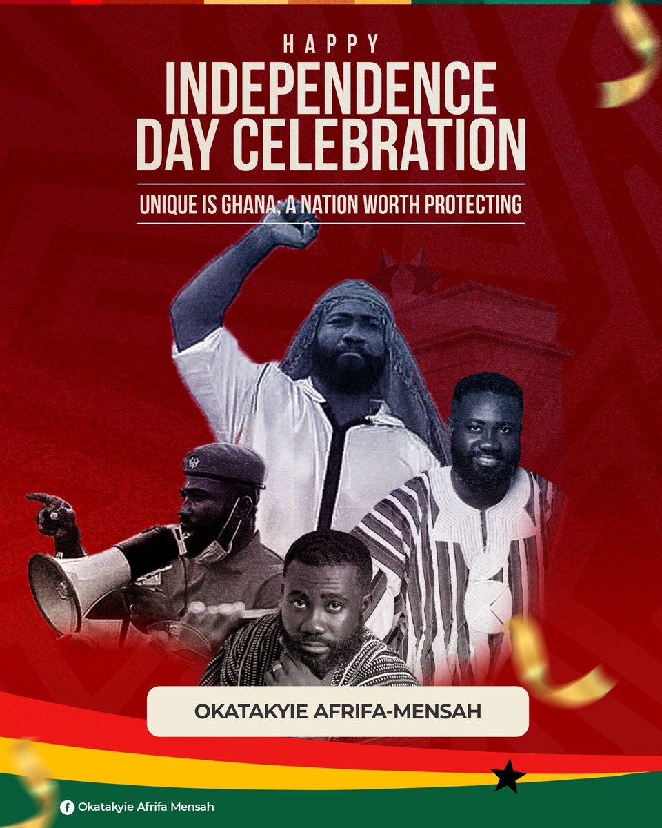 ForTheRecordsGh's tweet photo. UNIQUE IS GHANA, A COUNTRY WORTH PROTECTING🇬🇭

69 years of Resilience
69 years of Unity 
69 years of Growth 

Happy Independence Day!🇬🇭

For the people, For the honor, For our country.

#Ghanaat69
#6thmarch
#OKAM
#SekyereniBa https://t.co/y06BVolIf7