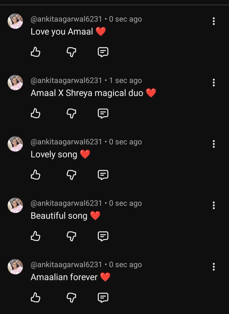 ankita41092's tweet photo. Let's do this like a thread!❤️

51M is about to happen on #YahinGuzaarDoon, go to YT, drop some comments, take SS, &amp; post it here!👇

#Amaalians Let's celebrate together!🤝
@AmaalMallik 's song truly deserves even more than this.🫶❤️
#AmaalMallik https://t.co/3QZ1InA08l