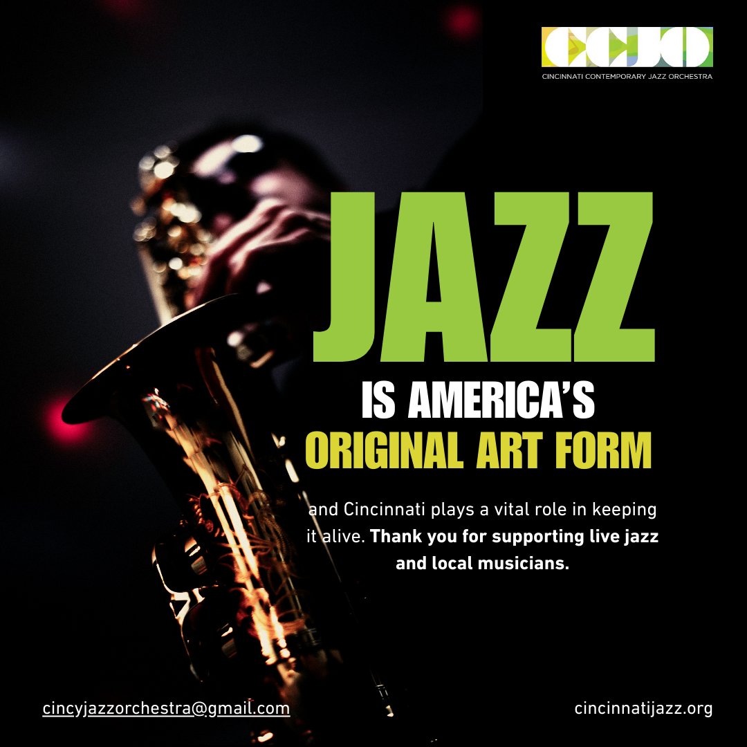 🎷 Jazz is America’s original art form — and Cincinnati plays a vital role in keeping it alive.
Thank you for supporting live jazz and local musicians. Check out the Community Jazz Calendar
👉 f.mtr.cool/odnbflsrtq
#JazzHistory #SupportTheArts #CCJO #cincyarts
