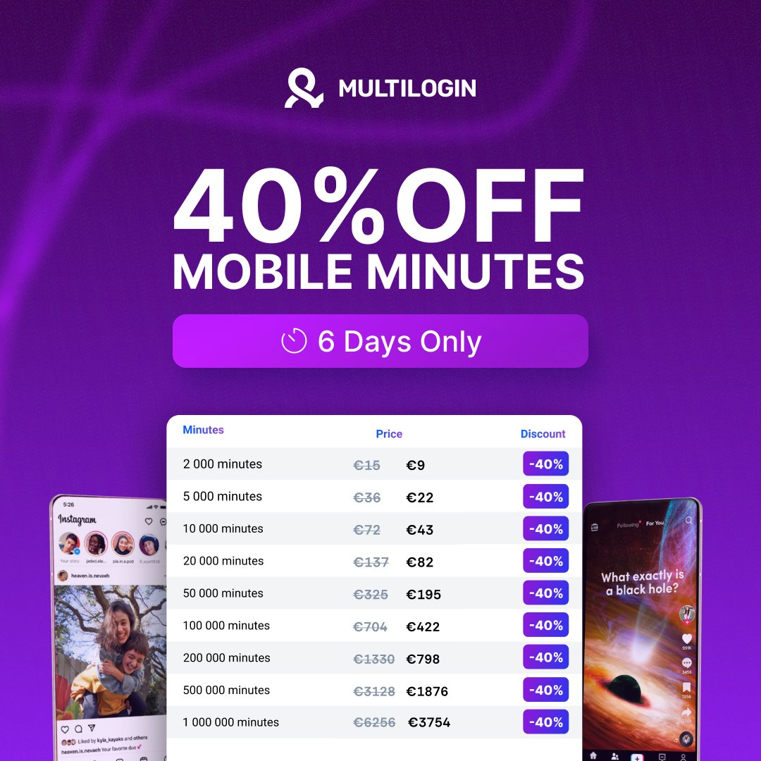 Managing TikTok, Instagram, or Reddit for multiple clients?
You don't need a drawer full of phones anymore.

In Multilogin you can run real Android Cloud Phones from your laptop - each account isolated (to prevent linking), persistent sessions(to keep you logged in), with