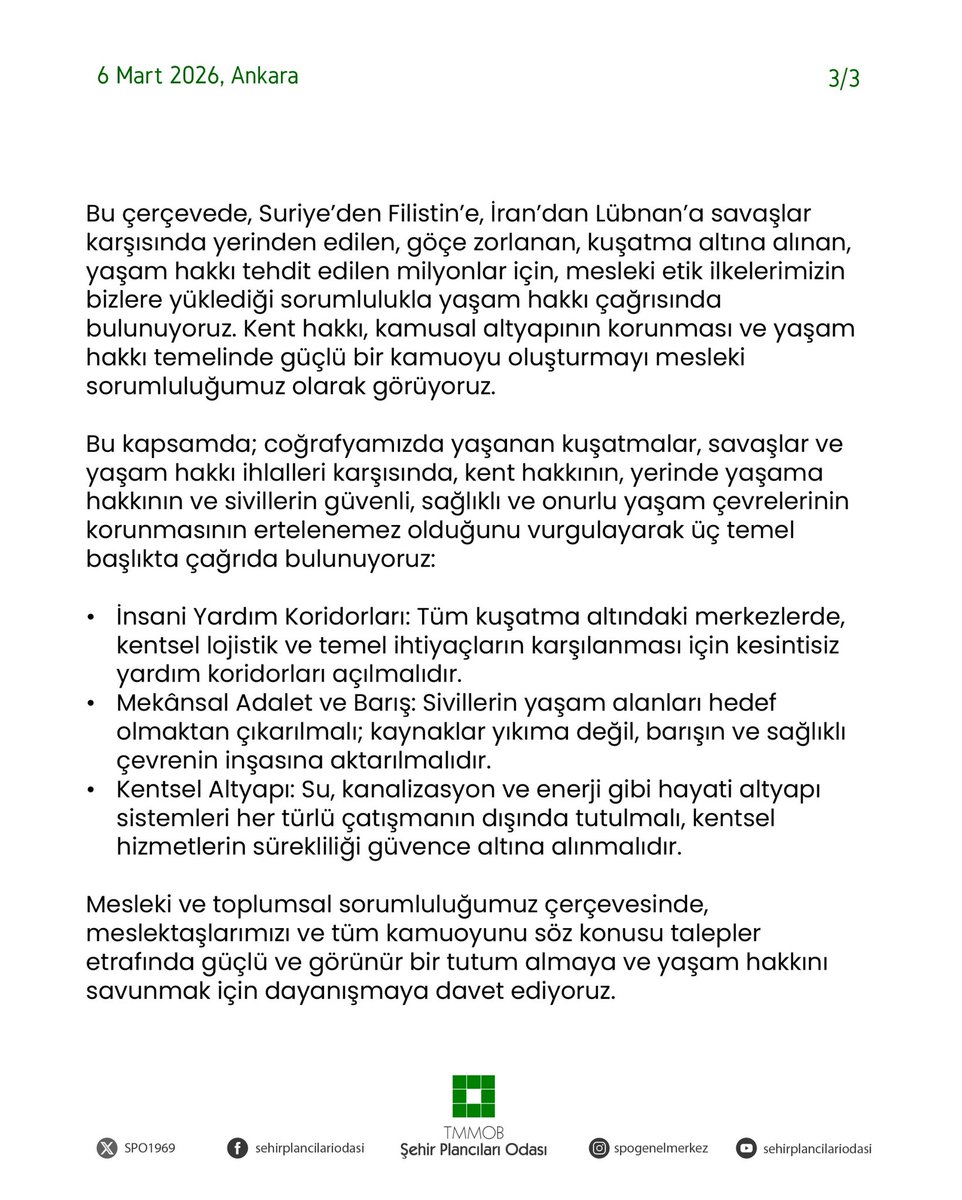 TMMOB Şehir Plancıları Odası tweet media